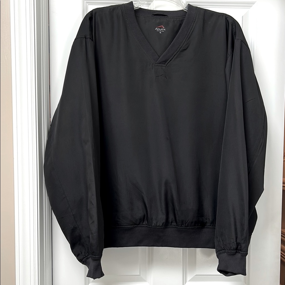 ACUITY Black V-Neck Golf Pullover with Pockets size XL